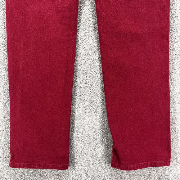Dream Jeannes Pants womens XXS Red Flat Front Quaker Factory stretch Stright - Picture 8 of 13